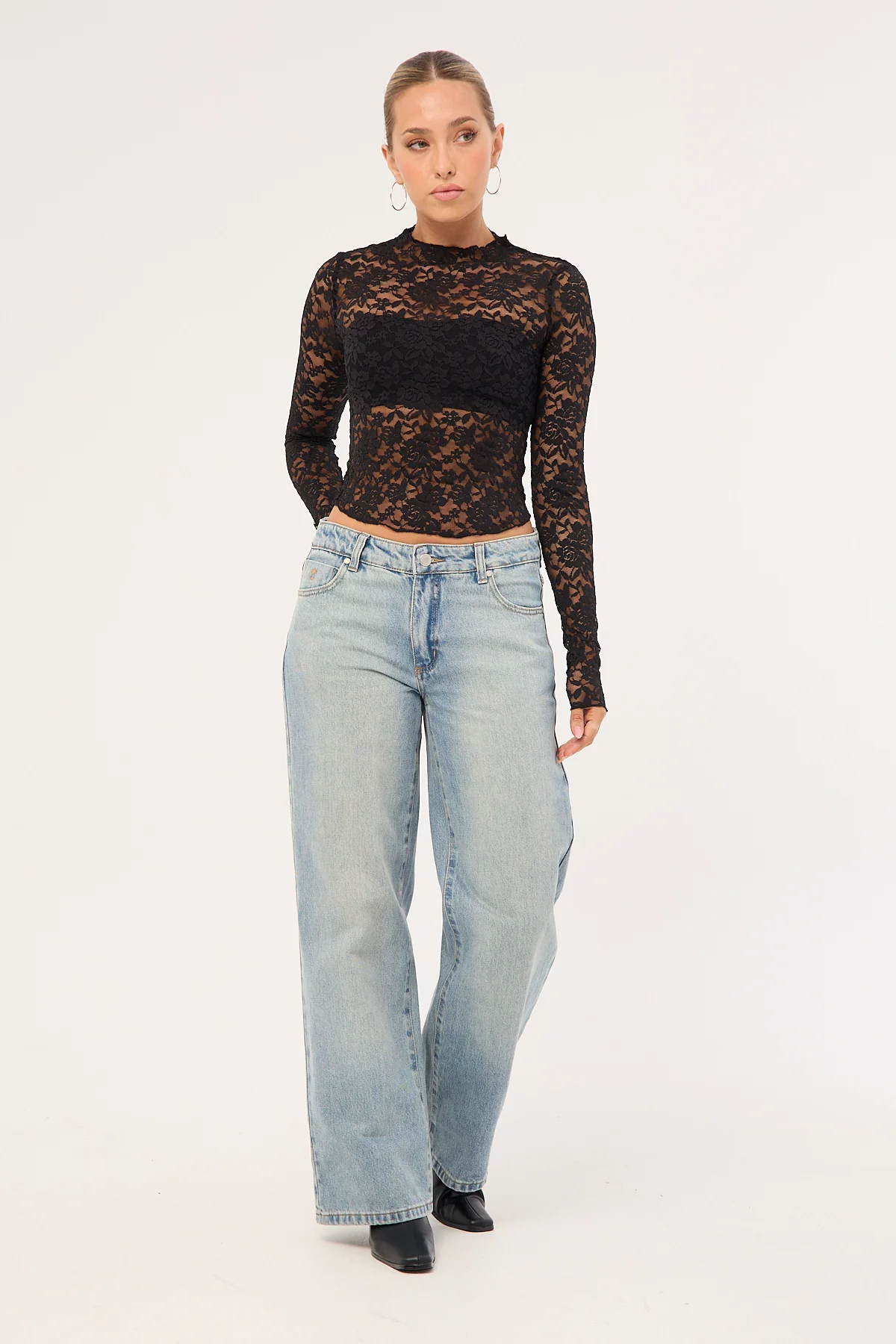 Thrills Parker Petite Low Rise Baggy Jean Faded Pearl Blue - Image 5