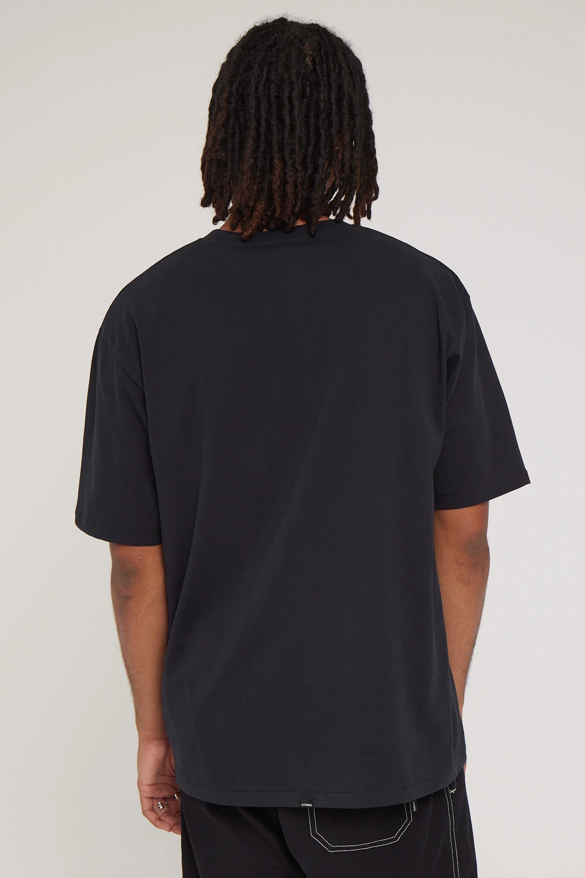 Thrills Recruit Oversized Fit Tee Washed Black Washed Black - Image 4