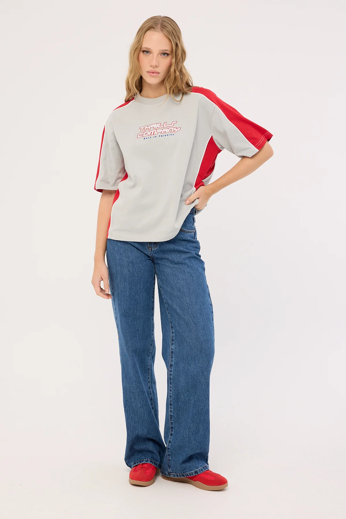 Thrills Rewind Square Tee Glacier Grey - Image 2