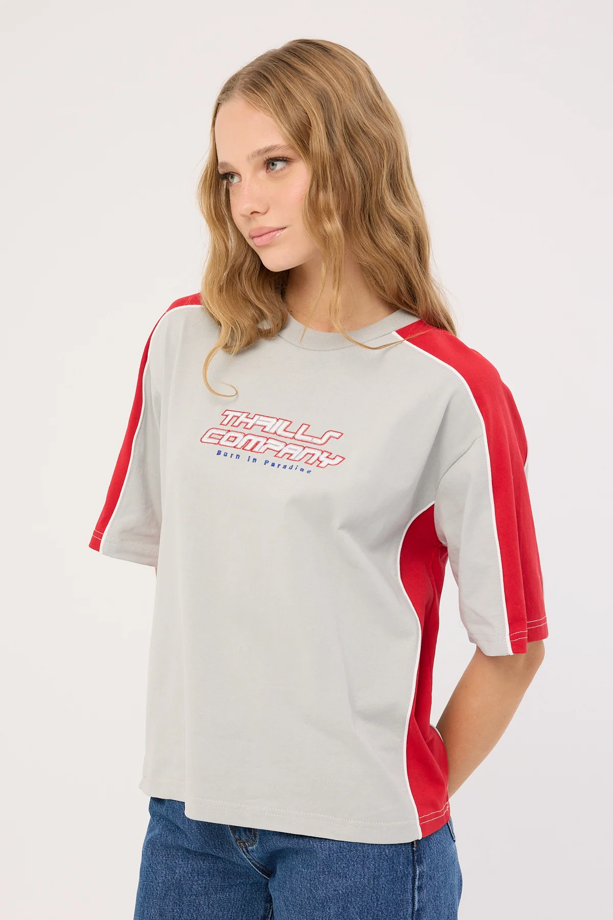 Thrills Rewind Square Tee Glacier Grey - Image 4
