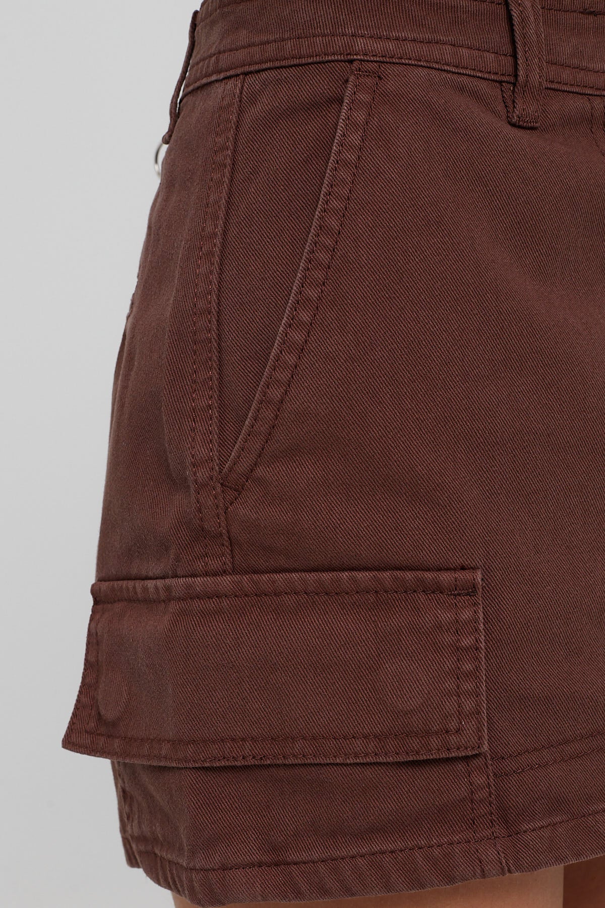 Thrills Rift Cargo Mini Skirt Umber - Image 7