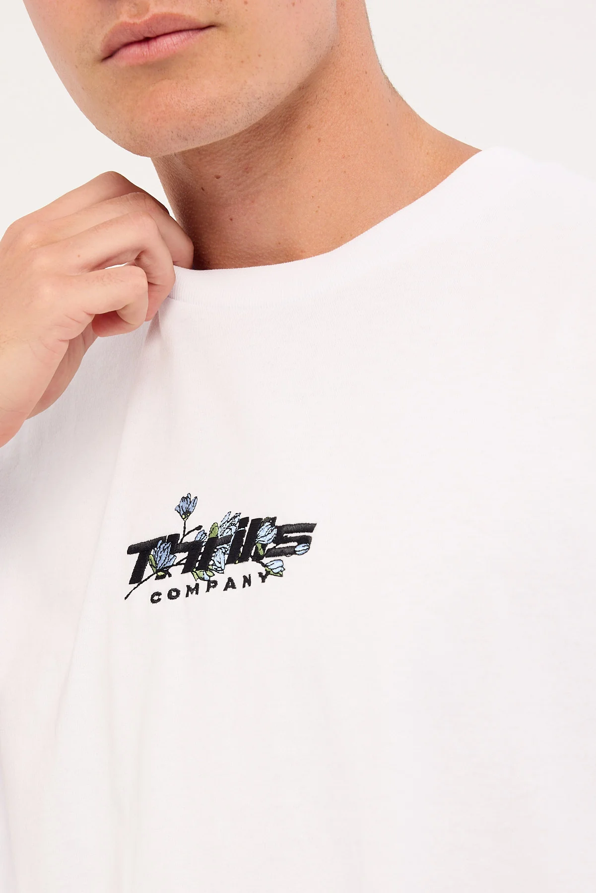 Thrills Rough Cut Oversize Fit Tee White - Image 3