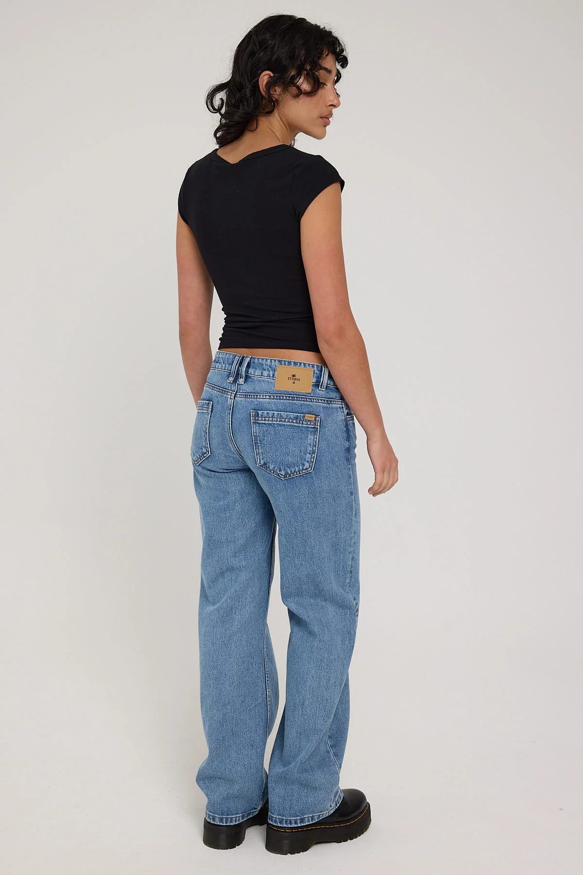 Thrills Saskia Low Straight Jean Vintage Timeworn Blue - Image 3