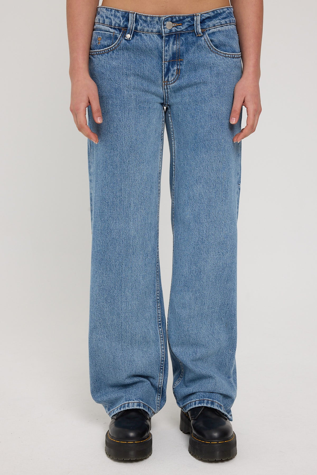 Thrills Saskia Low Straight Jean Vintage Timeworn Blue - Image 6