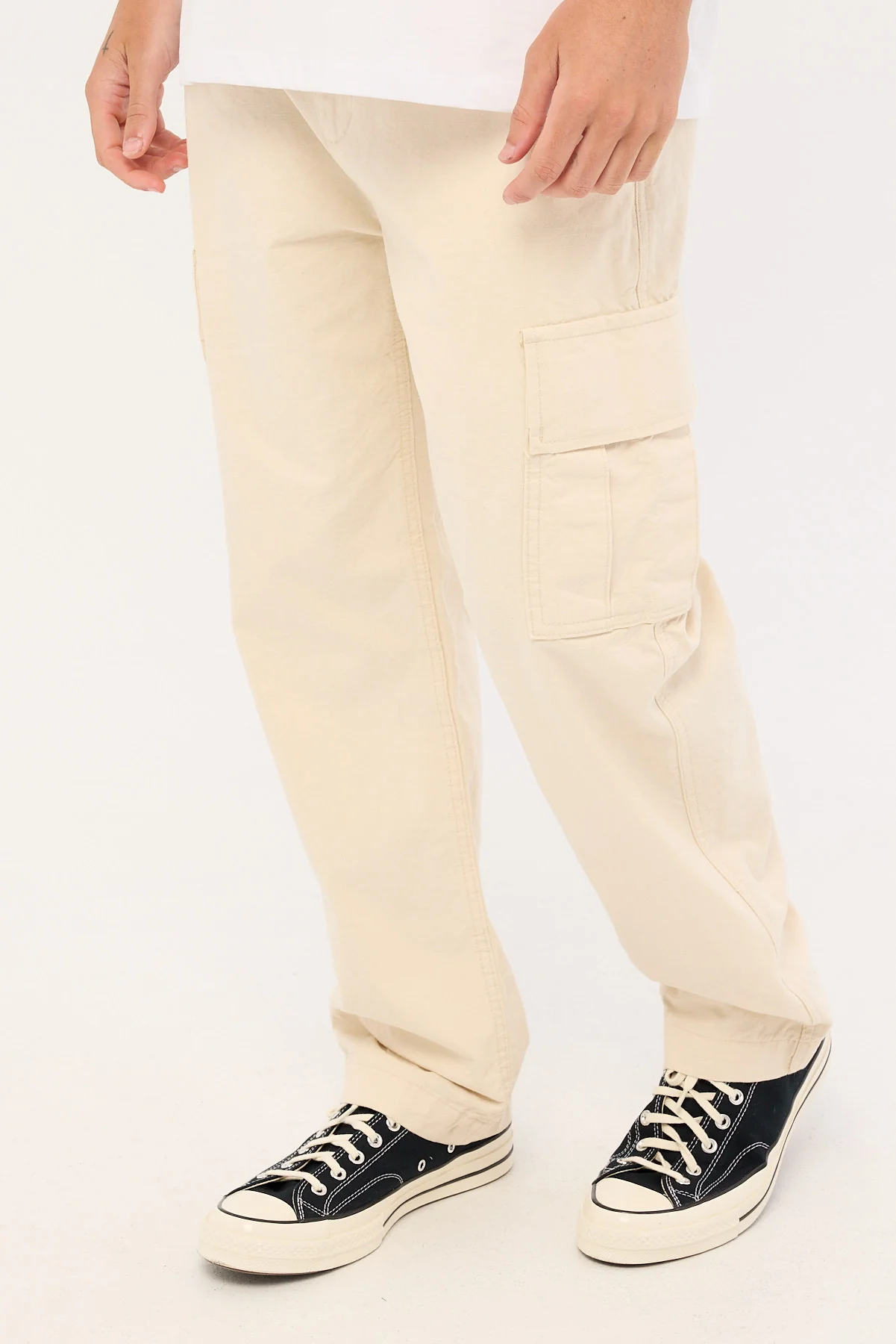 Thrills Slacker Cargo Pant Unbleached - Image 3