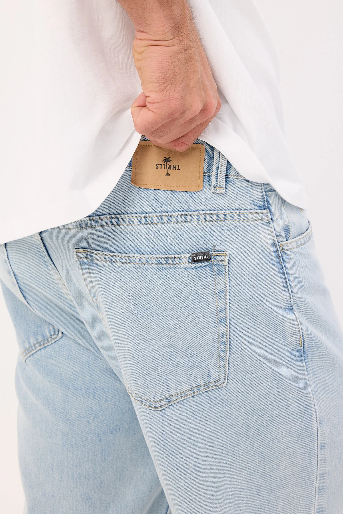Thrills Slacker Relaxed Denim Jean Serenity Blue - Image 6