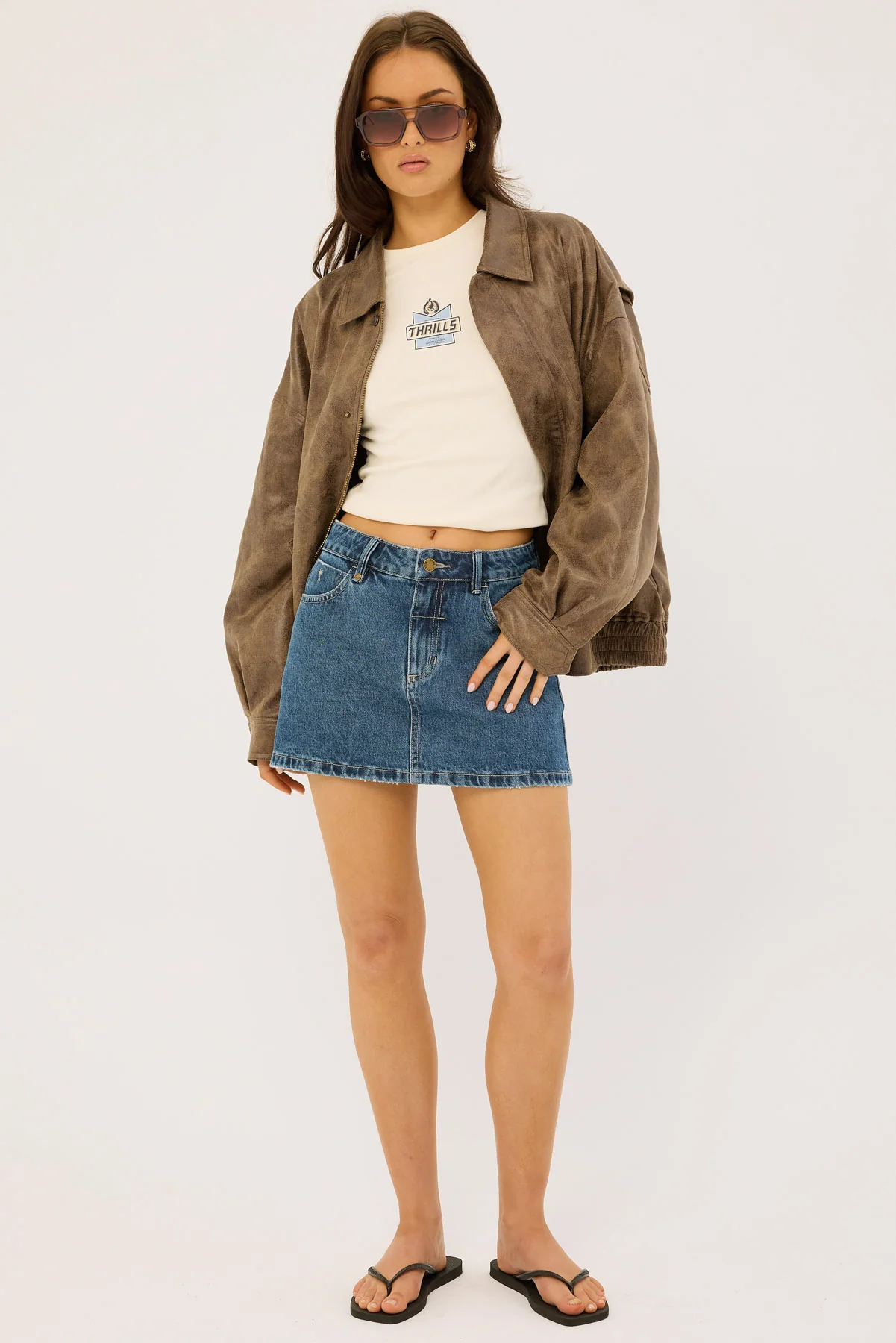 Thrills Sophie Skirt Vintage Rinse Blue - Image 3