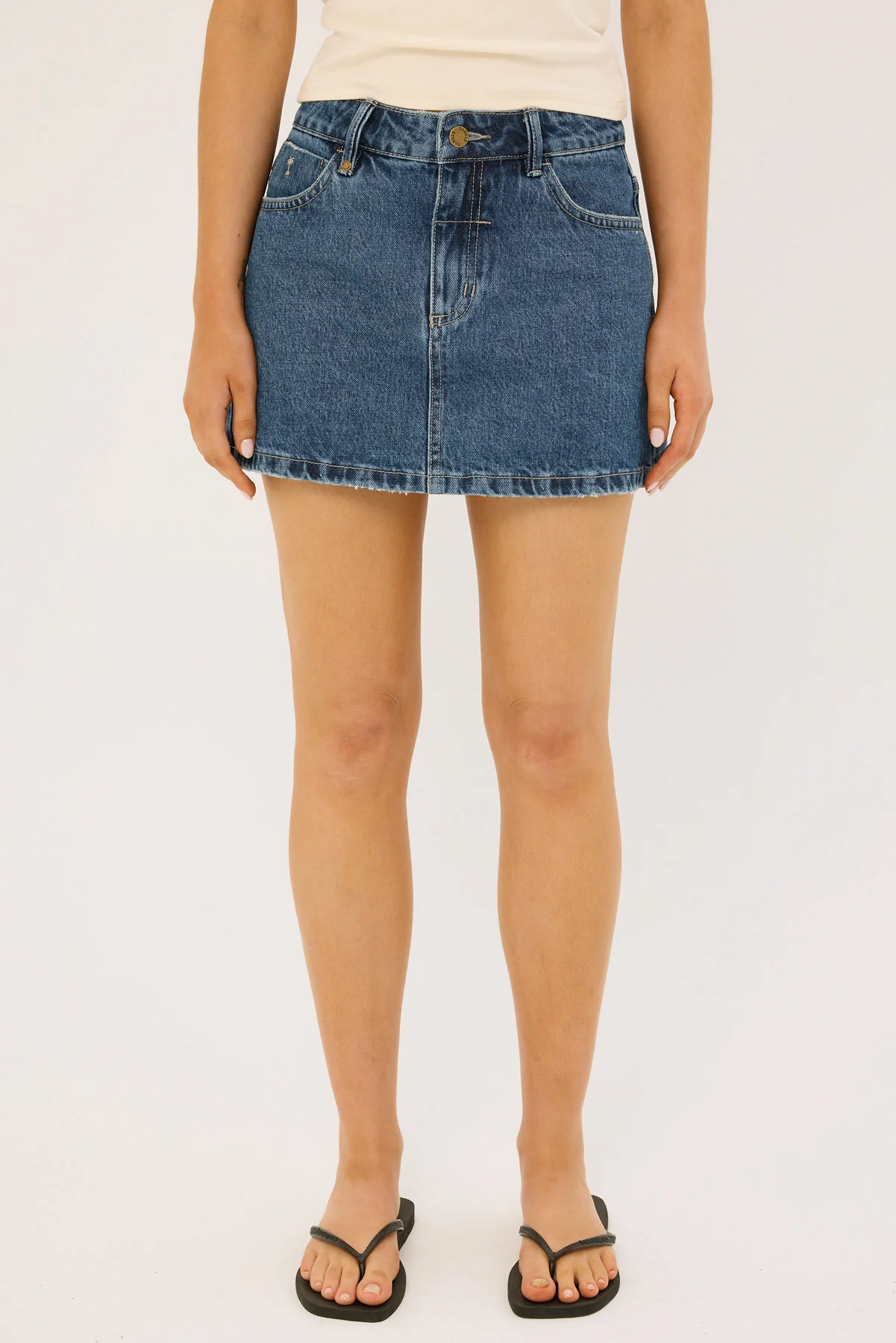 Thrills Sophie Skirt Vintage Rinse Blue - Image 8