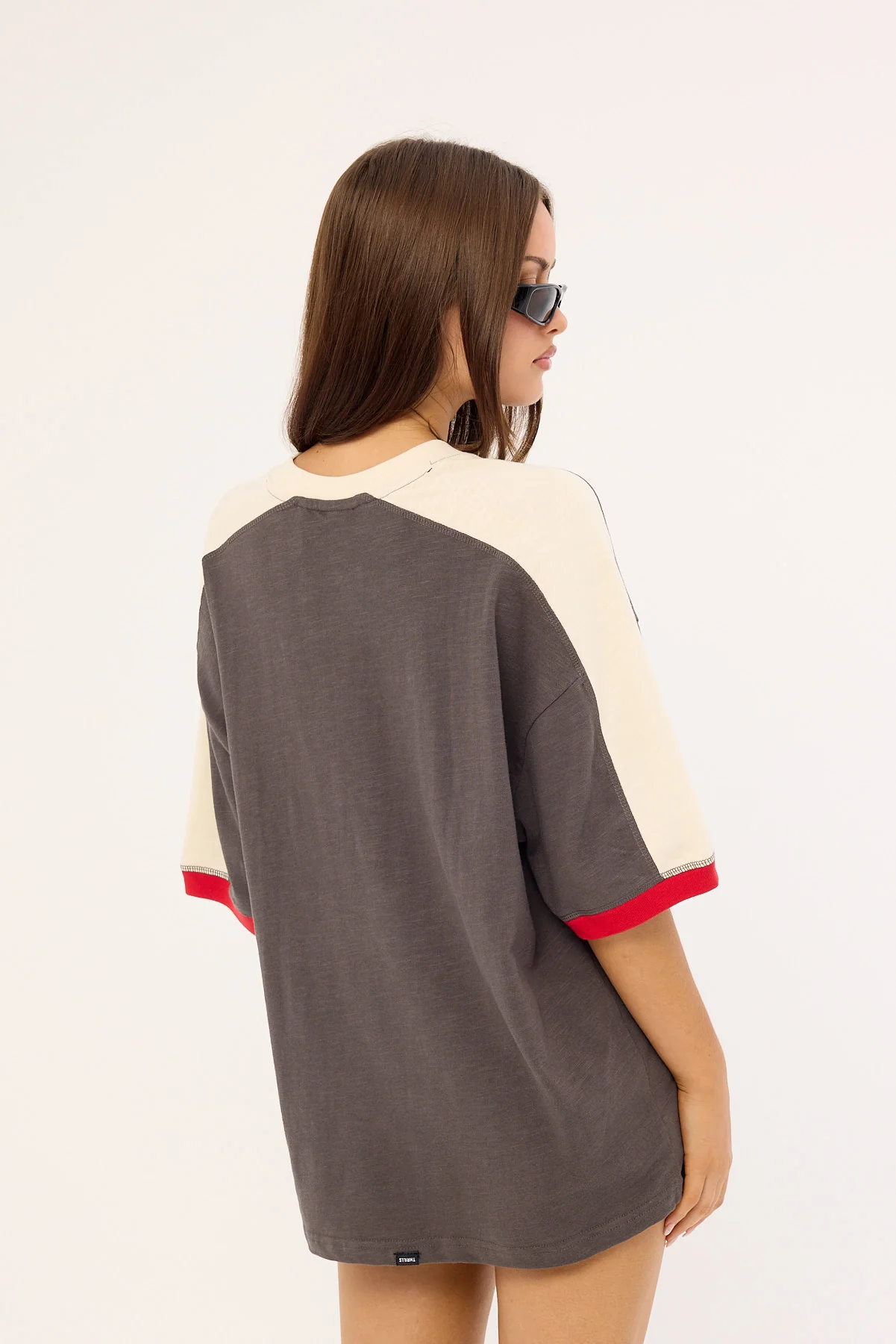 Thrills Speed Kills V-Neck Oversized Tee Merch Black - Image 4