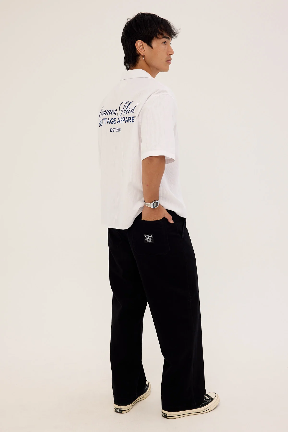 Thrills Stagger Big Slacker Cropped Pant Black - Image 5