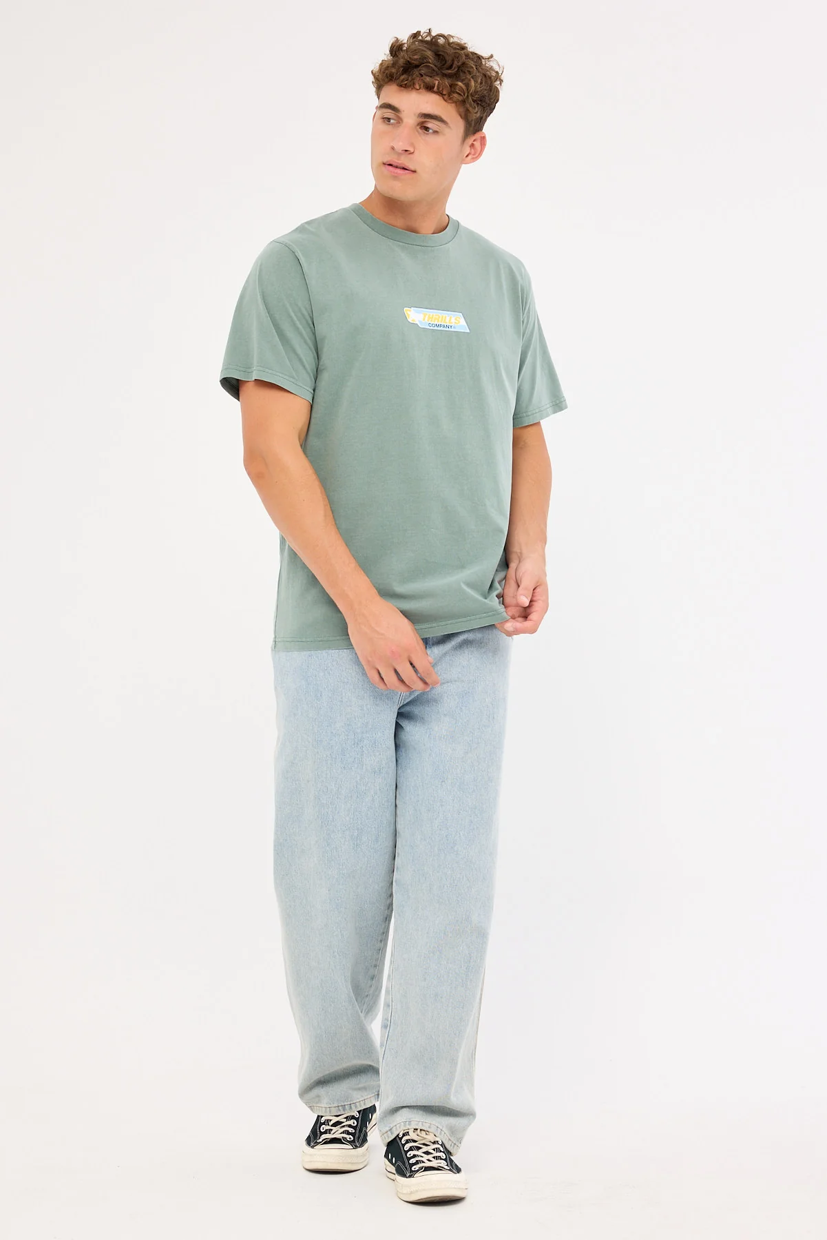 Thrills Starpower Merch Fit Tee Chinois Green - Image 2