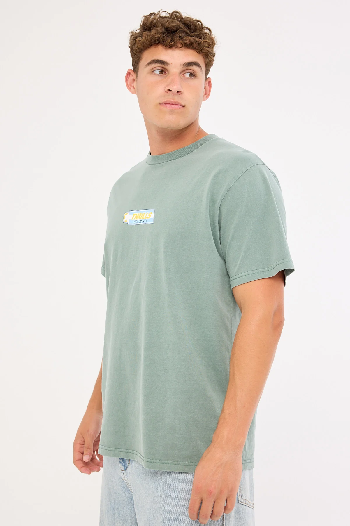 Thrills Starpower Merch Fit Tee Chinois Green - Image 3