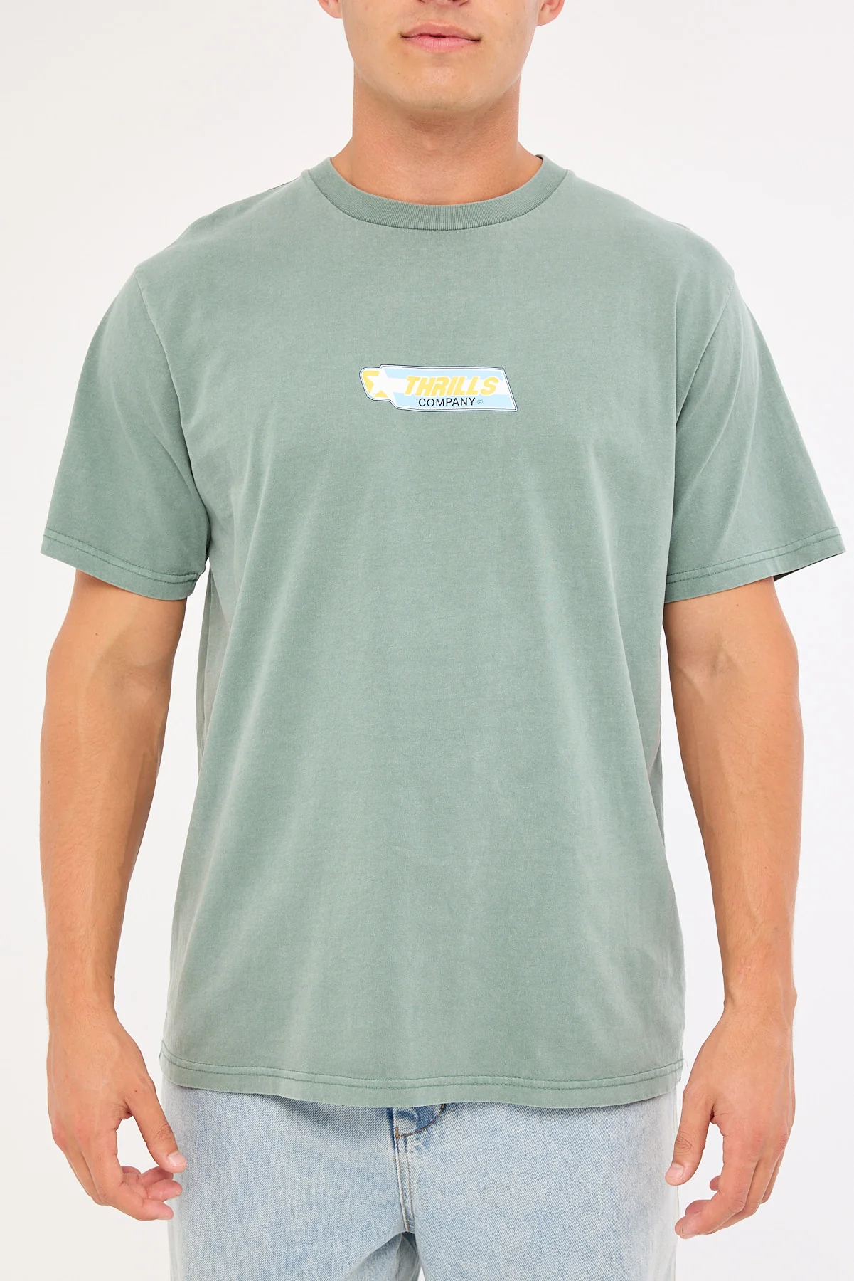 Thrills Starpower Merch Fit Tee Chinois Green - Image 5