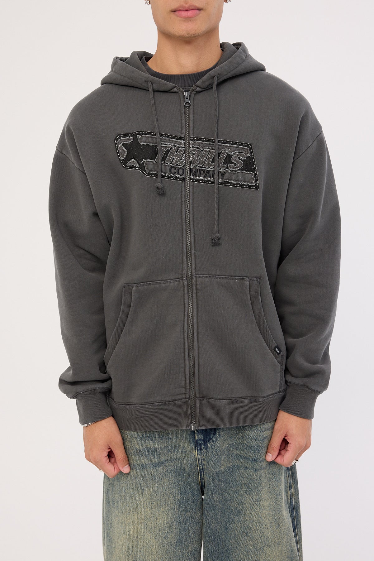 Thrills Starpower Zip Hood Fleece Merch Black - Image 6