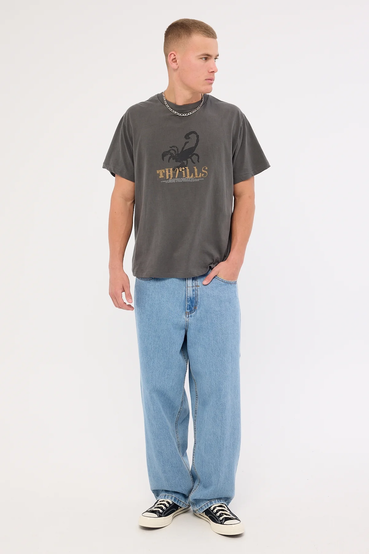 Thrills State Of Disorder Merch Fit Cropped Tee Merch Black - Image 2