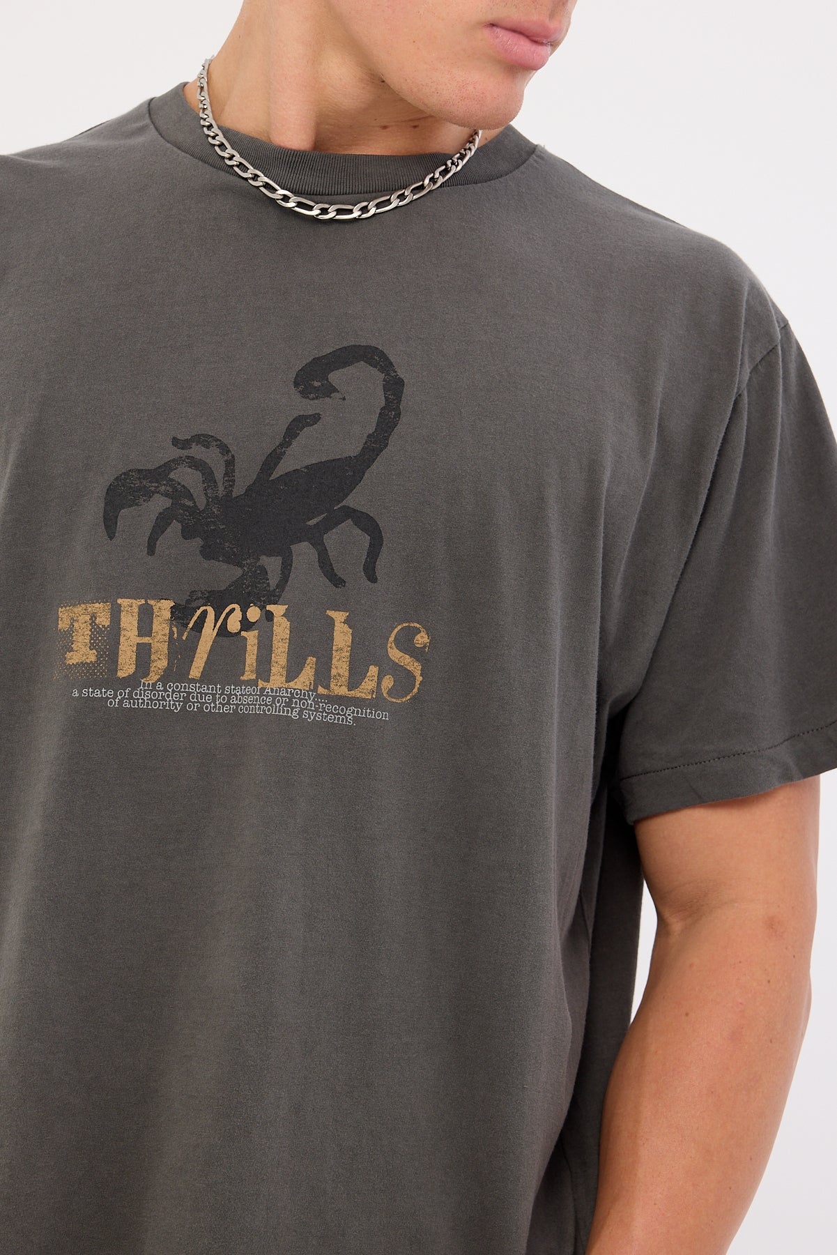 Thrills State Of Disorder Merch Fit Cropped Tee Merch Black - Image 3