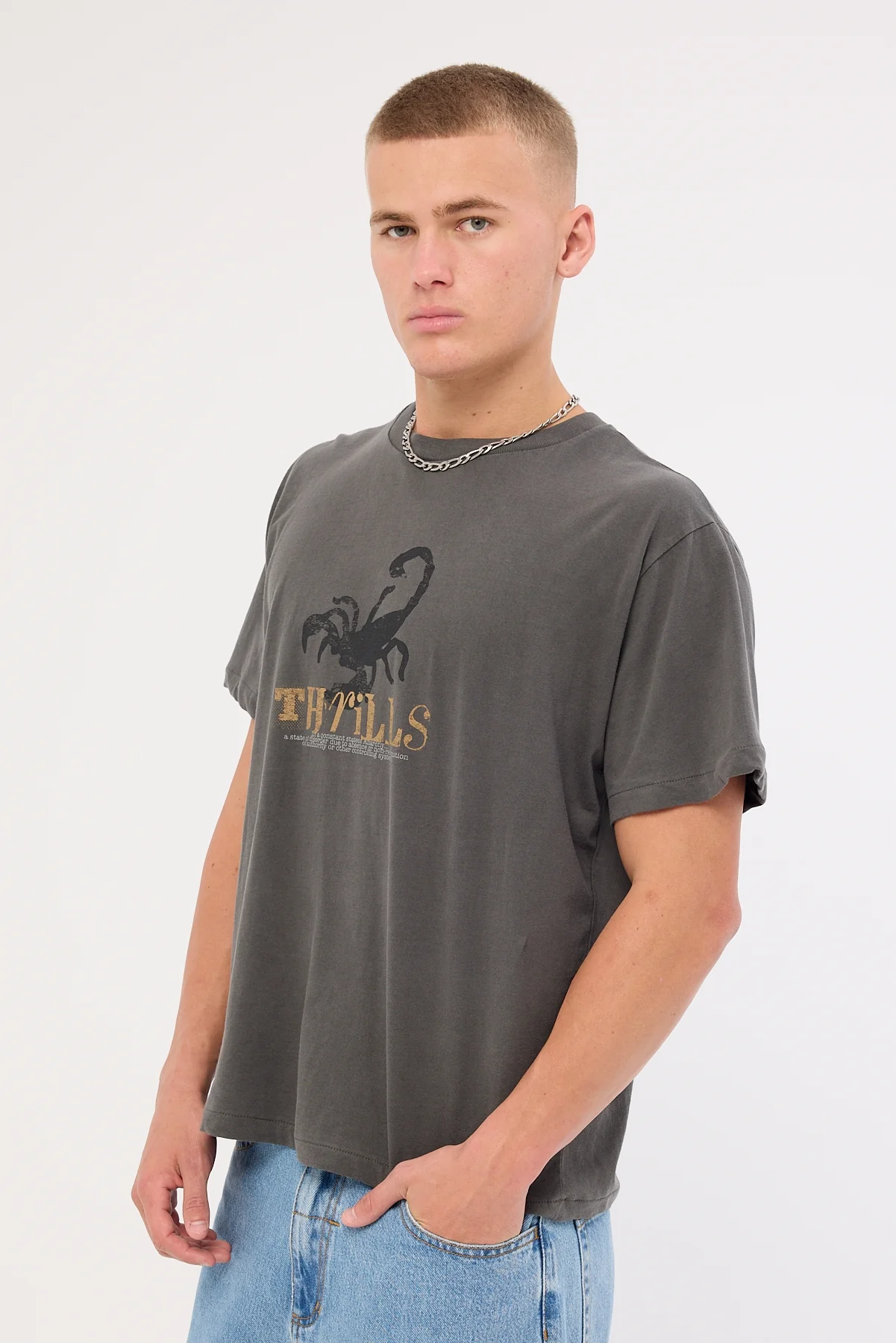 Thrills State Of Disorder Merch Fit Cropped Tee Merch Black - Image 4