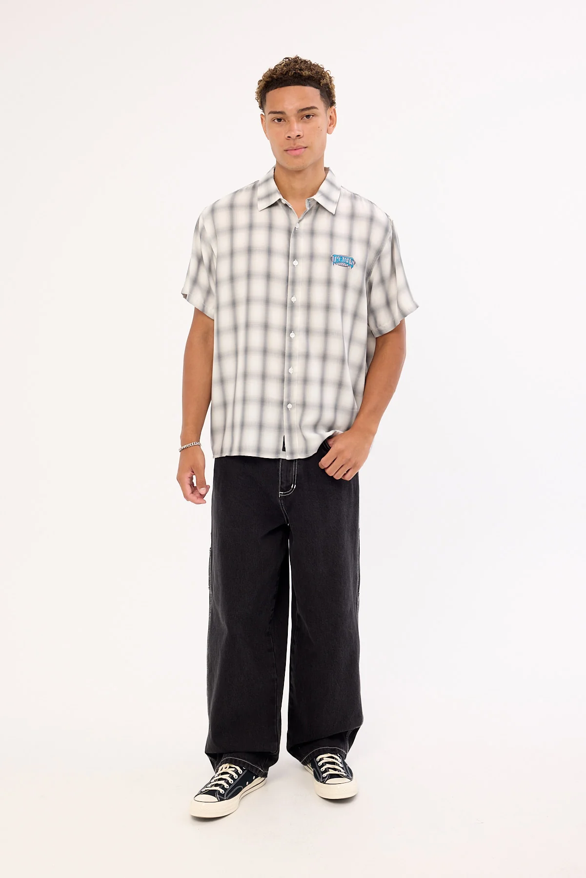 Thrills Superstition Biggest Slacker Baggy Carpenter Jean Aged Black