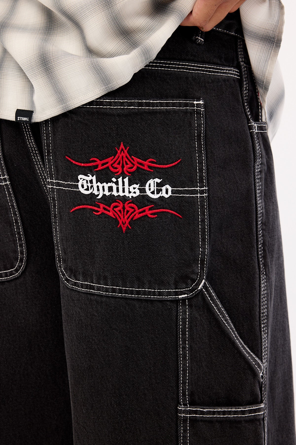 Thrills Superstition Biggest Slacker Baggy Carpenter Jean Aged Black - Image 6