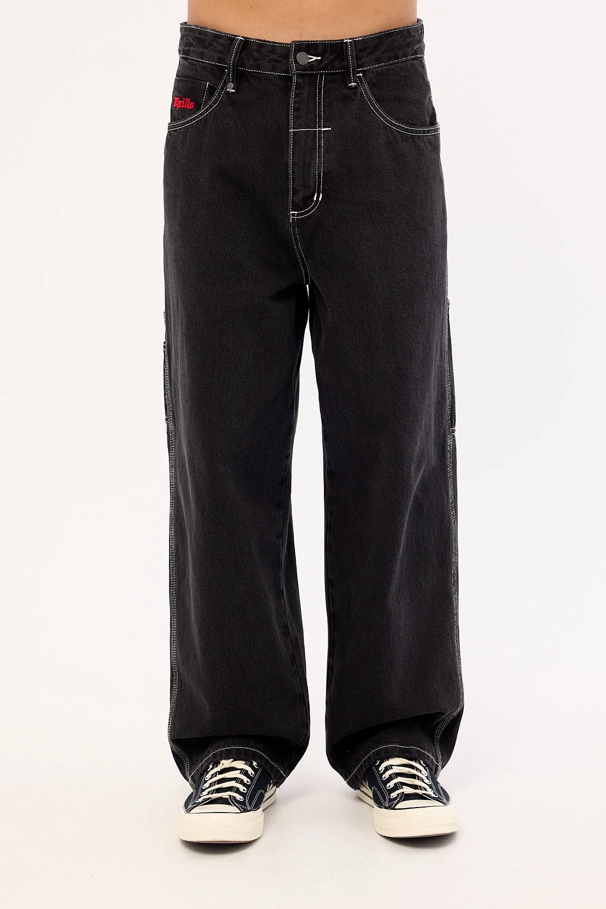 Thrills Superstition Biggest Slacker Baggy Carpenter Jean Aged Black - Image 7