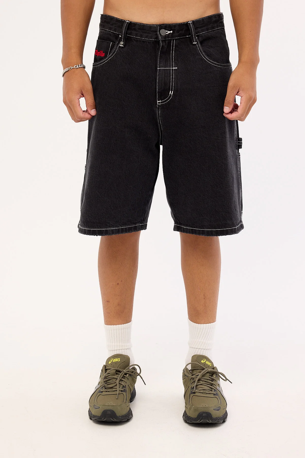 Thrills Superstition Biggest Slacker Baggy Carpenter Short Aged Black - Image 7