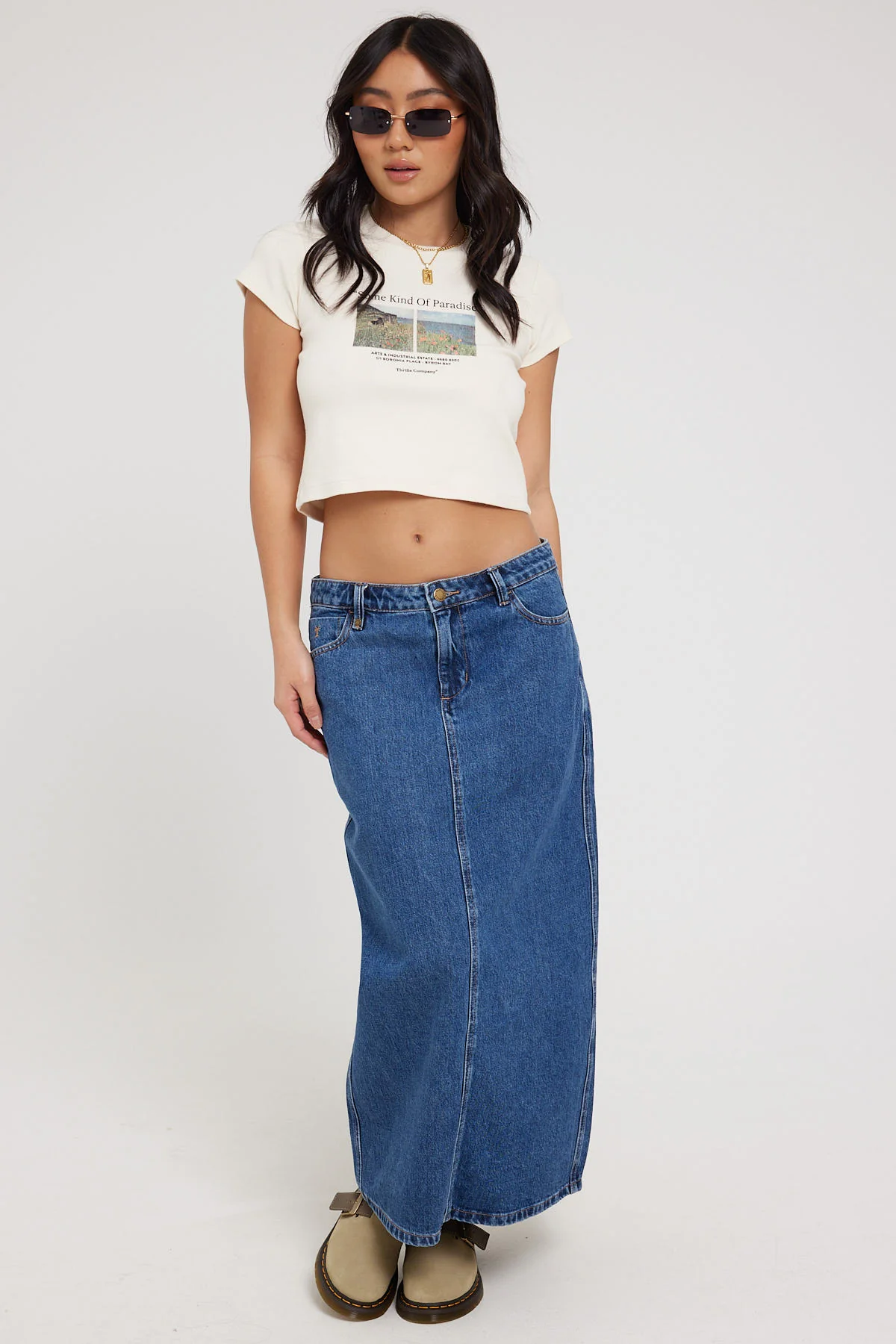 Thrills Frankie Skirt Rinsed Blues Rinsed Blues - Image 2