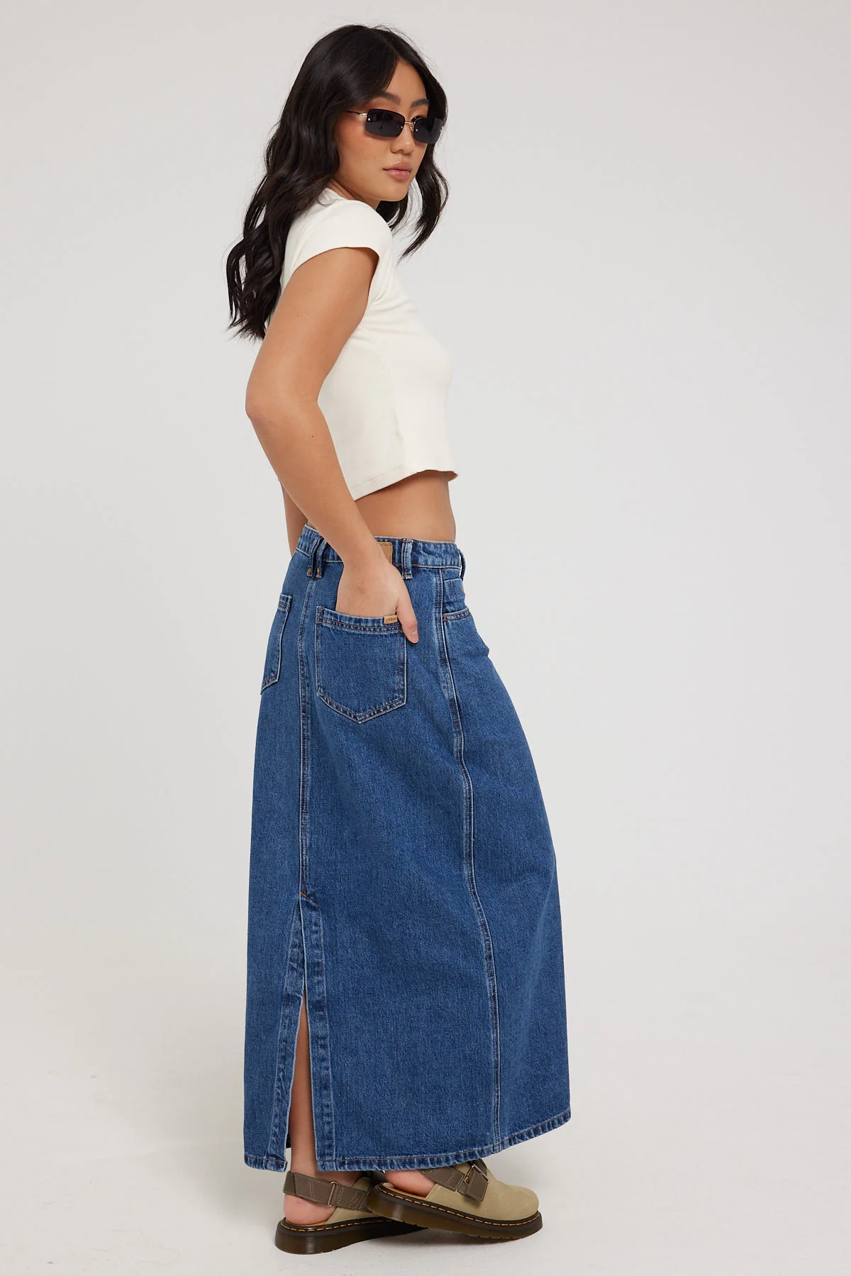 Thrills Frankie Skirt Rinsed Blues Rinsed Blues - Image 4