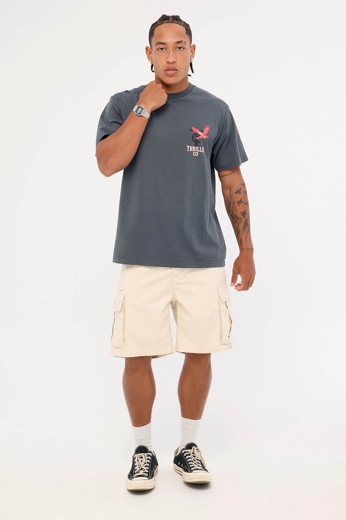 Thrills Thrills Wonder World Merch Fit Tee Ebony Petrol - Image 2