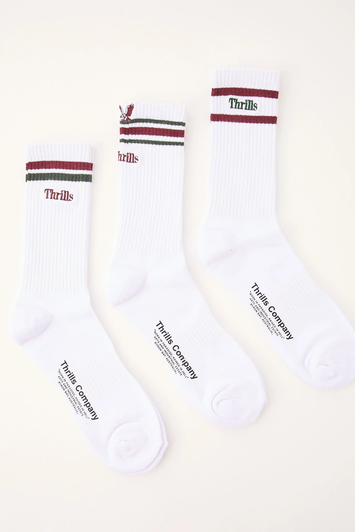 Thrills Thrills Workwear 3 Pack Sock White - Image 3