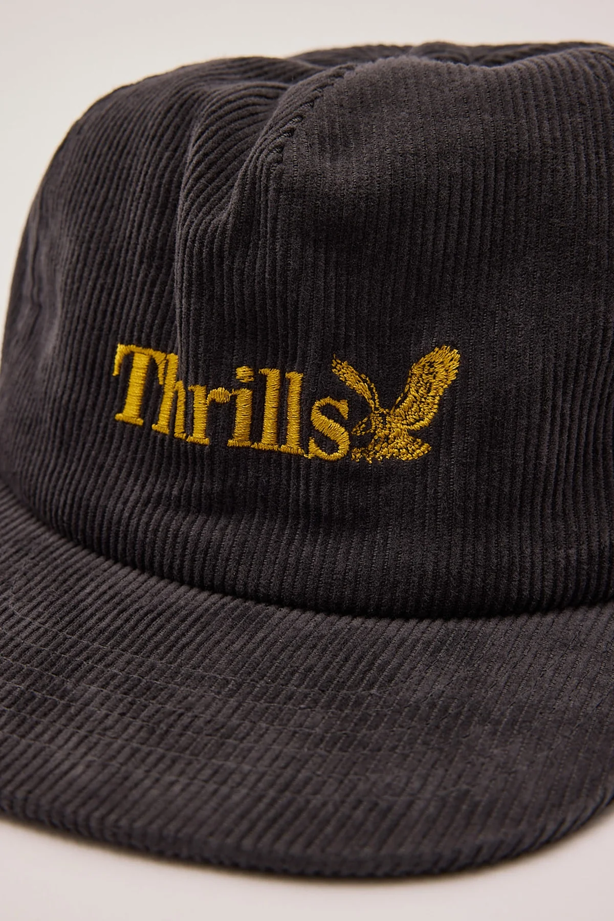 Thrills Thrills Workwear 5 Panel Cap Dark Charcoal - Image 3