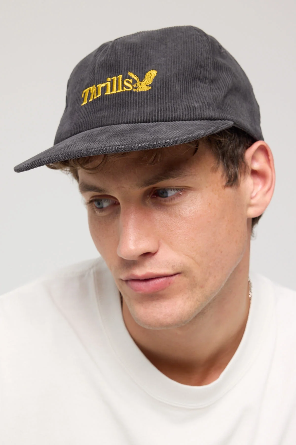 Thrills Thrills Workwear 5 Panel Cap Dark Charcoal - Image 5