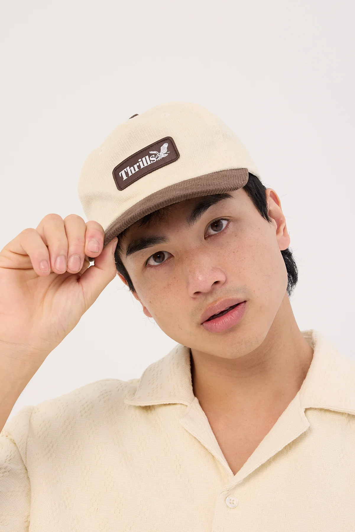 Thrills Thrills Workwear 5 Panel Cap Heritage White/Desert - Image 5