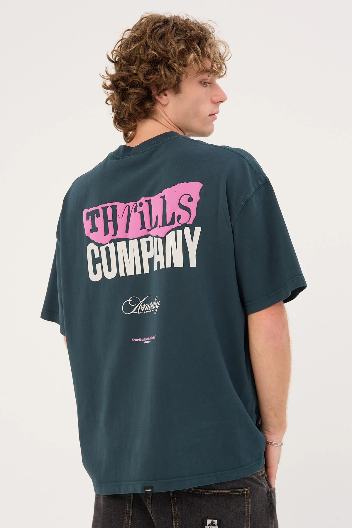 Thrills Total Anarchy Box Fit Oversize Short Tee Deep Teal - Image 2