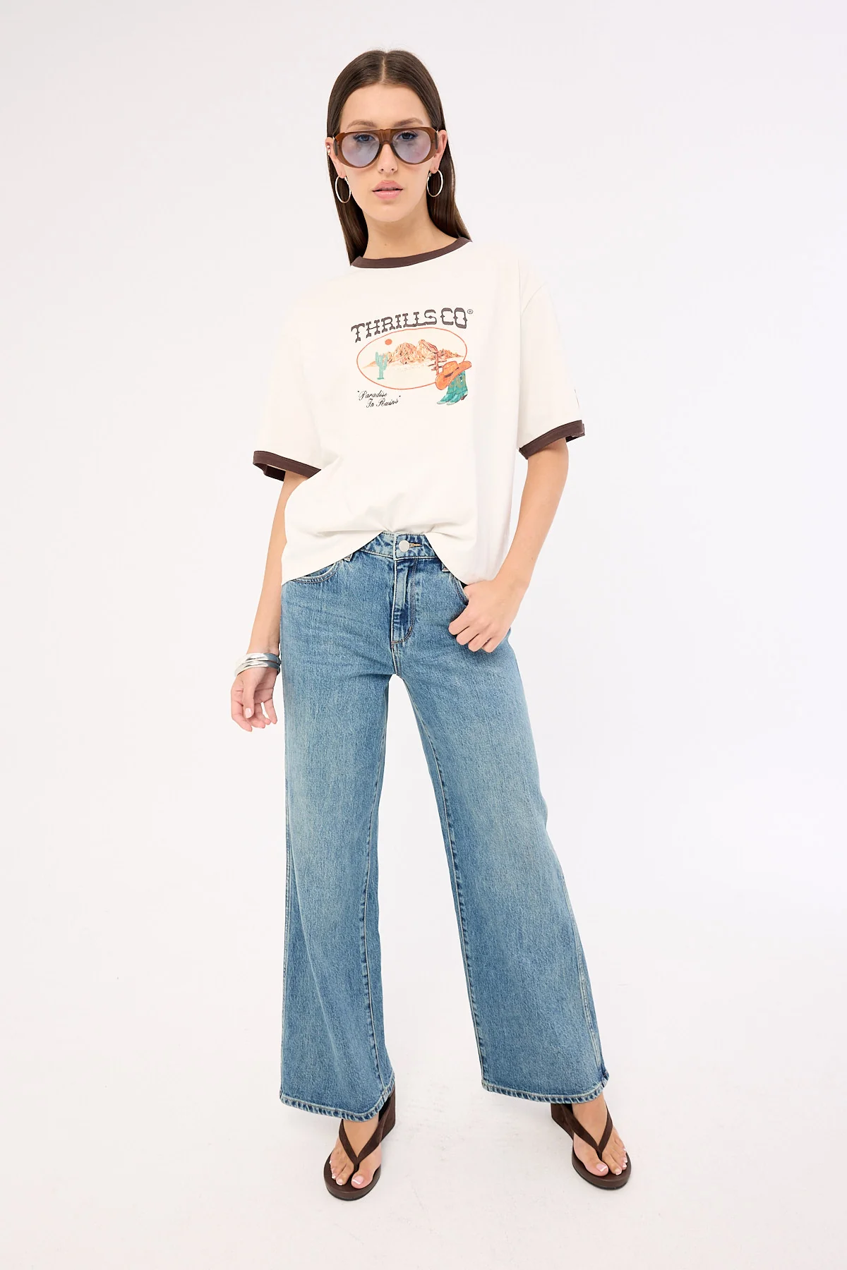 Thrills Trailblaze Square Tee Bone - Image 3