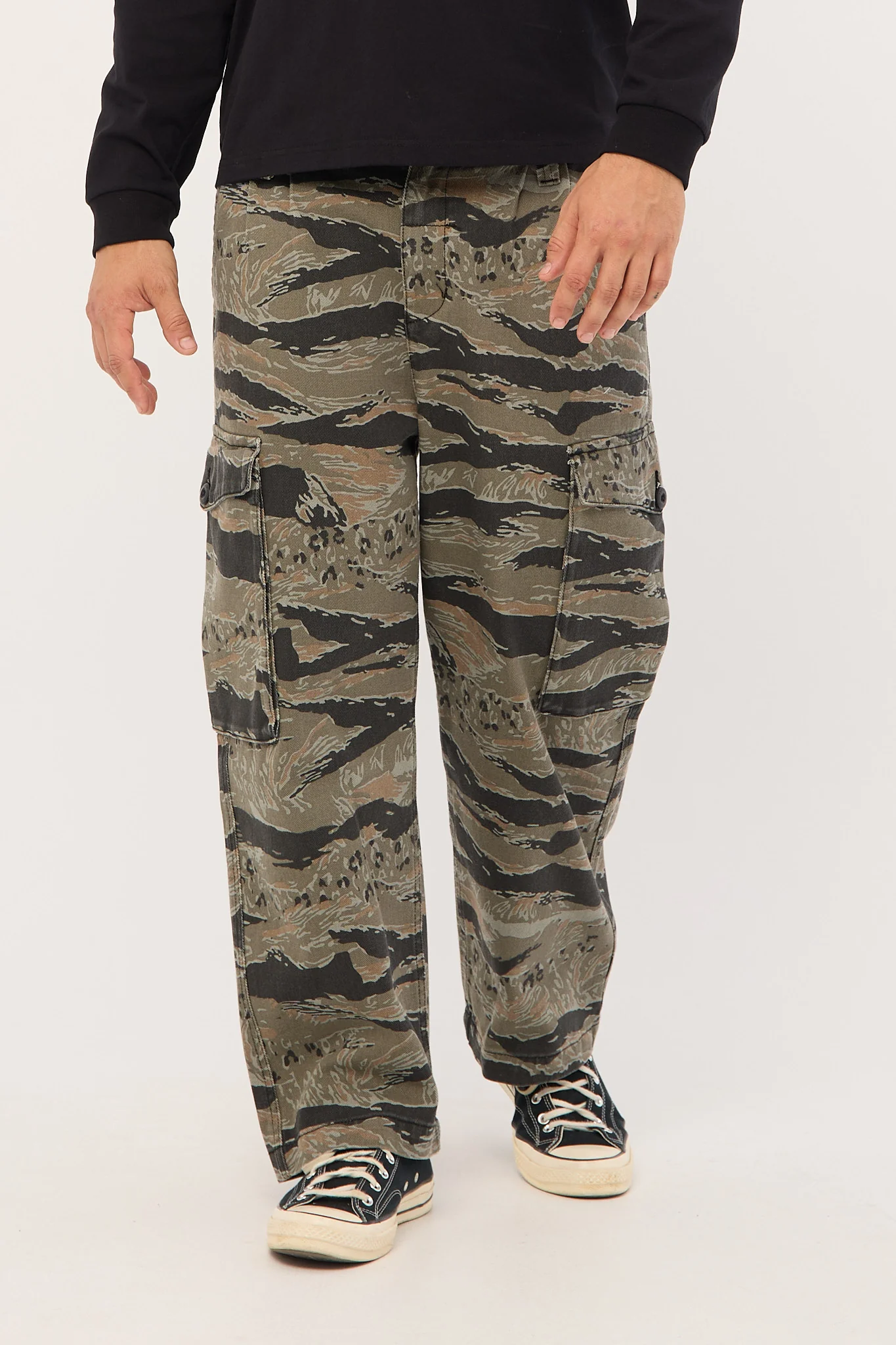 Thrills Transmission Big Slacker Cargo Pant Black Tiger - Image 2
