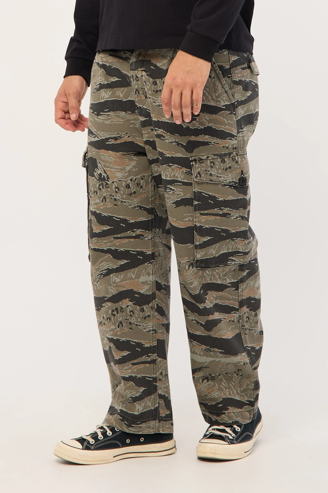 Thrills Transmission Big Slacker Cargo Pant Black Tiger - Image 4