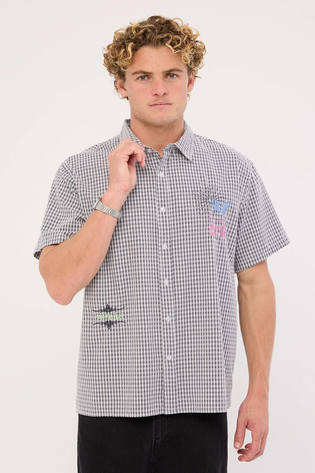 Thrills Transmission Short Shirt Navy