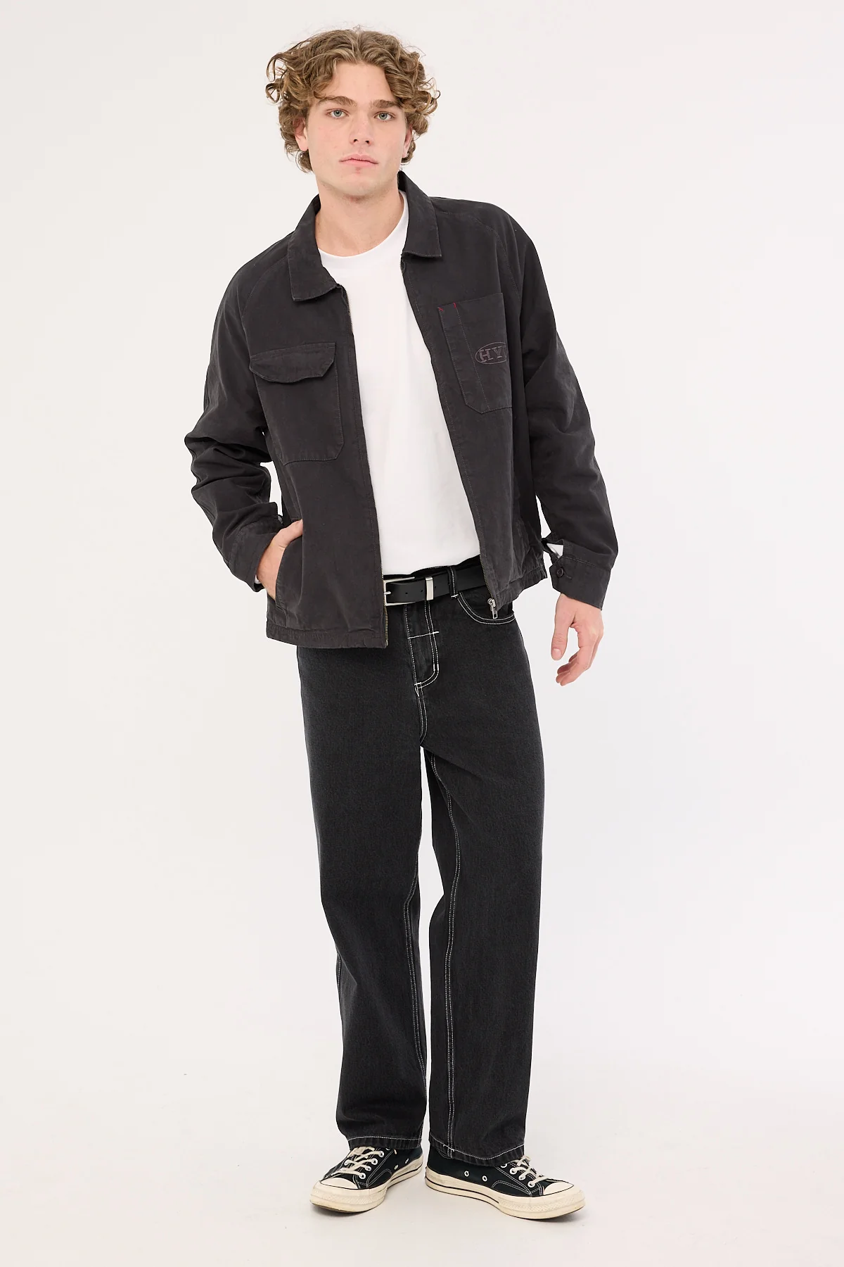 Thrills Victory League Big Slacker Jean Aged Black