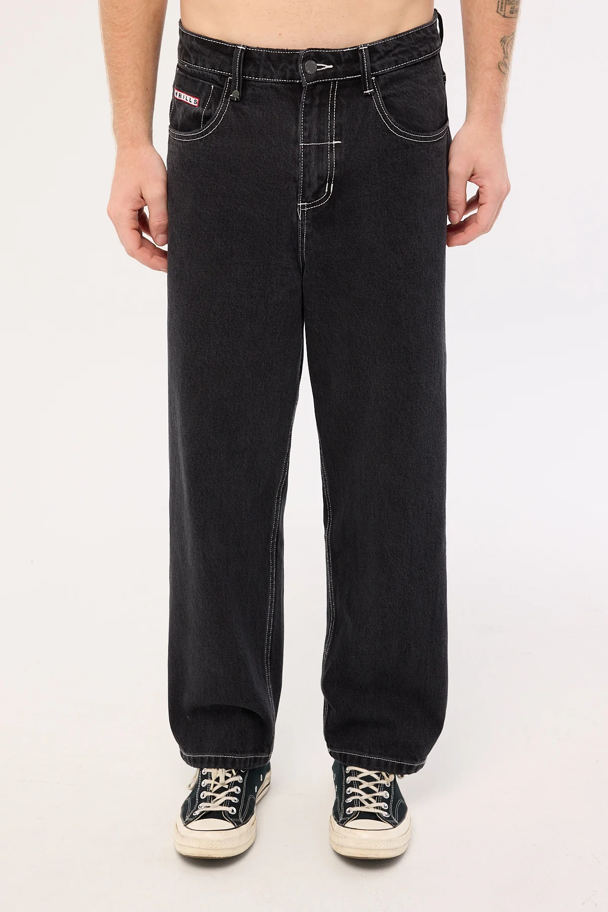 Thrills Victory League Big Slacker Jean Aged Black - Image 8