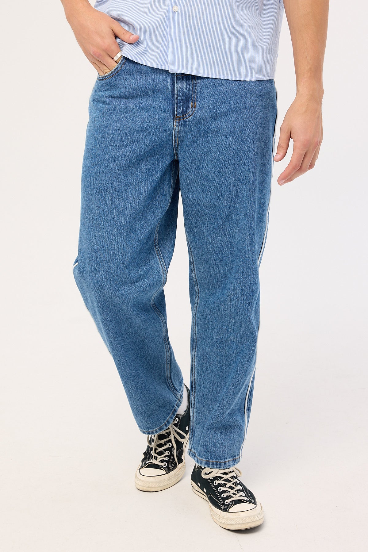 Thrills Victory League Big Slacker Jean Eternal Mid Blue - Image 2
