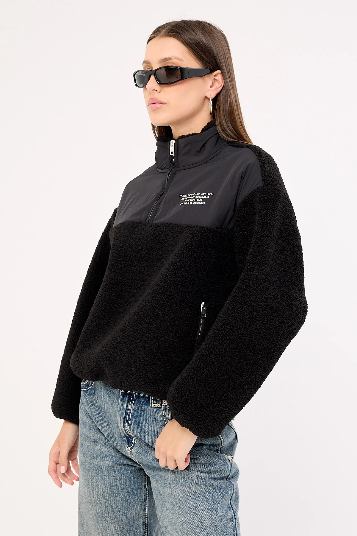 Thrills Warm Down Polar Fleece Charcoal - Image 4