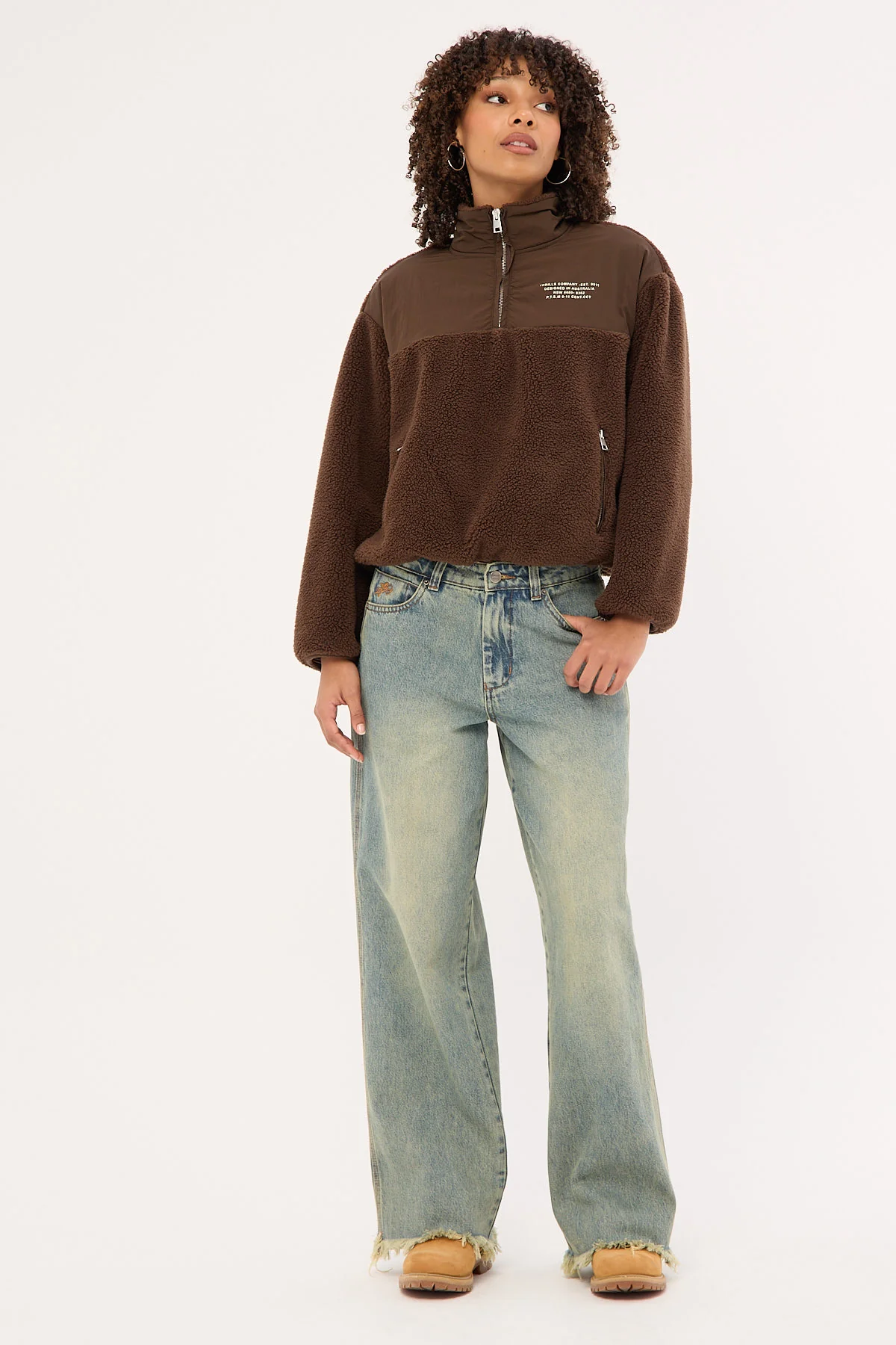 Thrills Warm Down Polar Fleece Java - Image 2