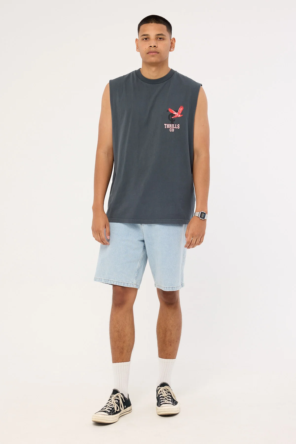 Thrills Wonder World Merch Fit Muscle Tee Ebony - Image 2