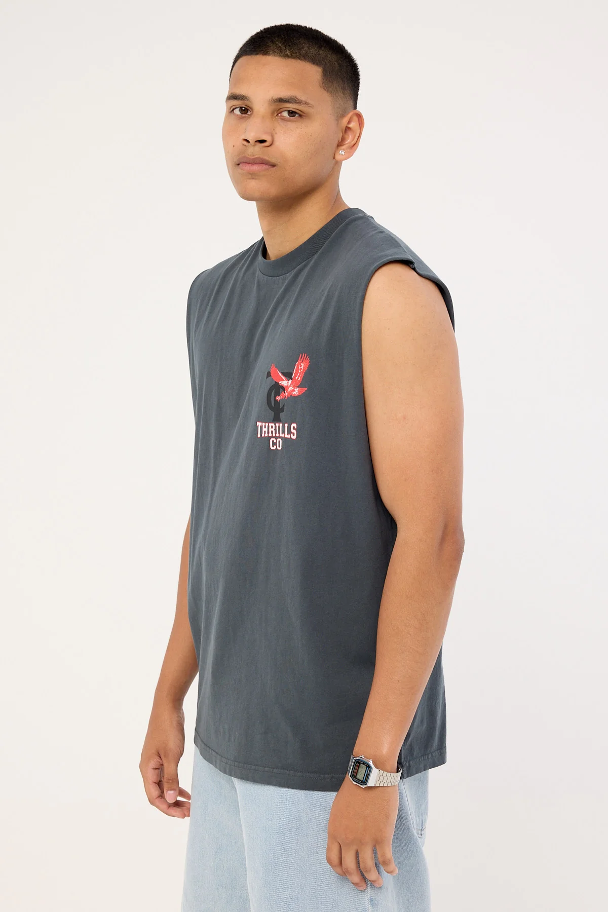 Thrills Wonder World Merch Fit Muscle Tee Ebony - Image 5