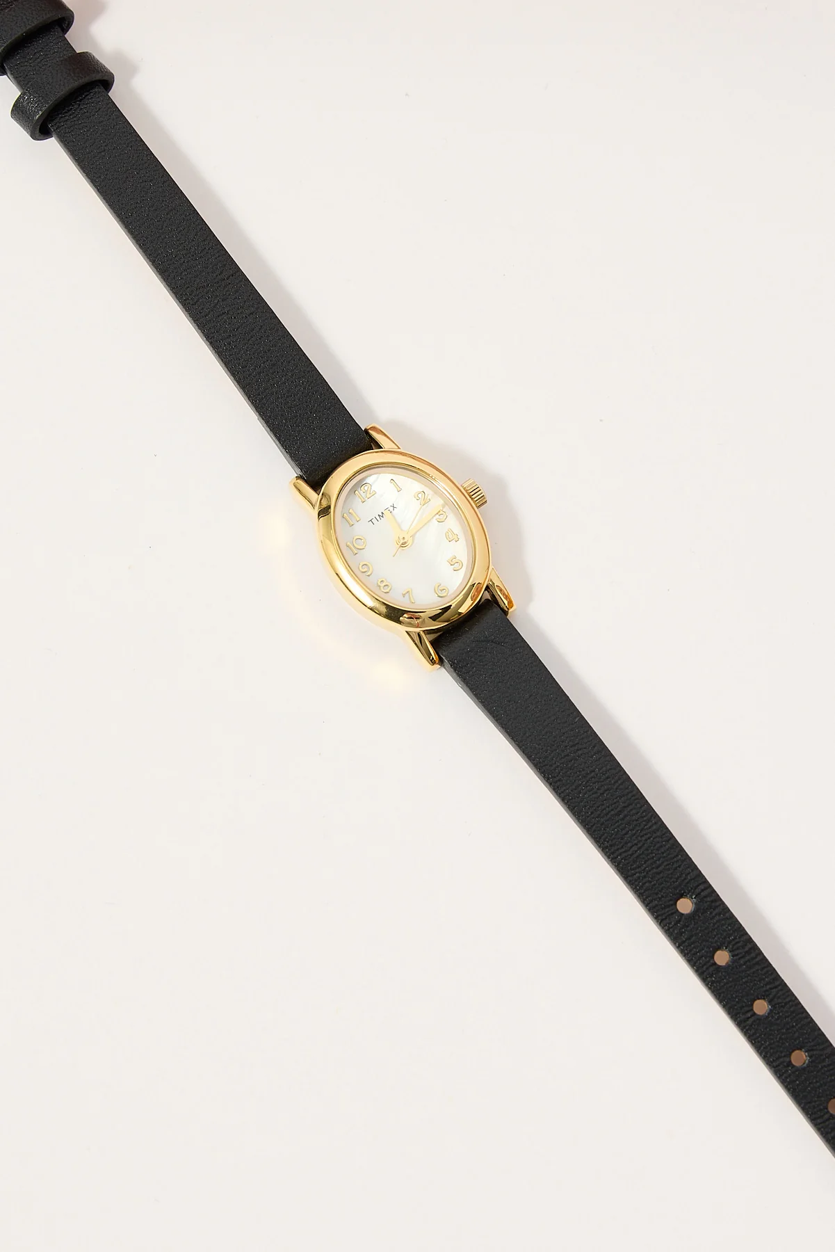 Timex Originals Cavatina 18mm Leather Strap Watch Gold/Black - Image 4