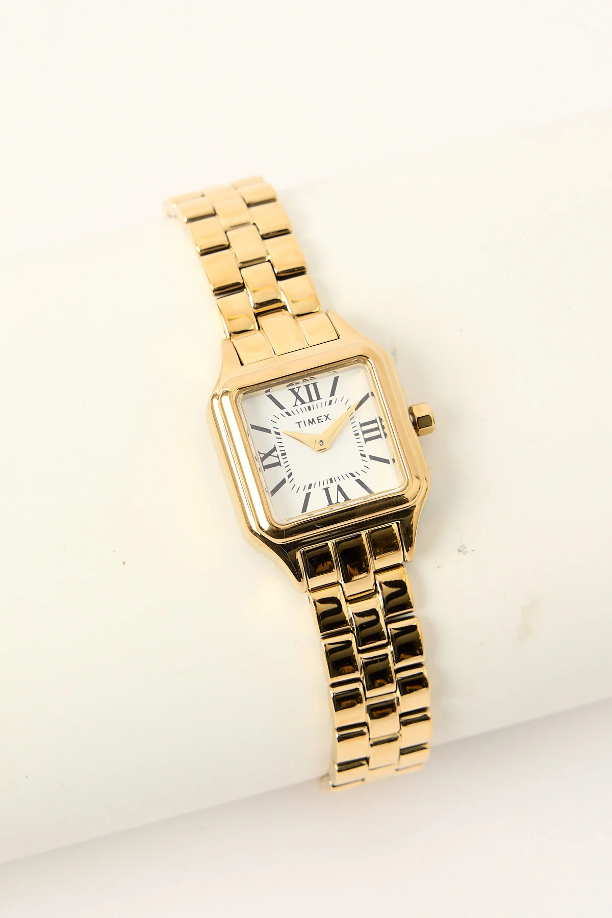 Timex Originals Legacy Addison Square White Dial Gold Tone Case & B Gold