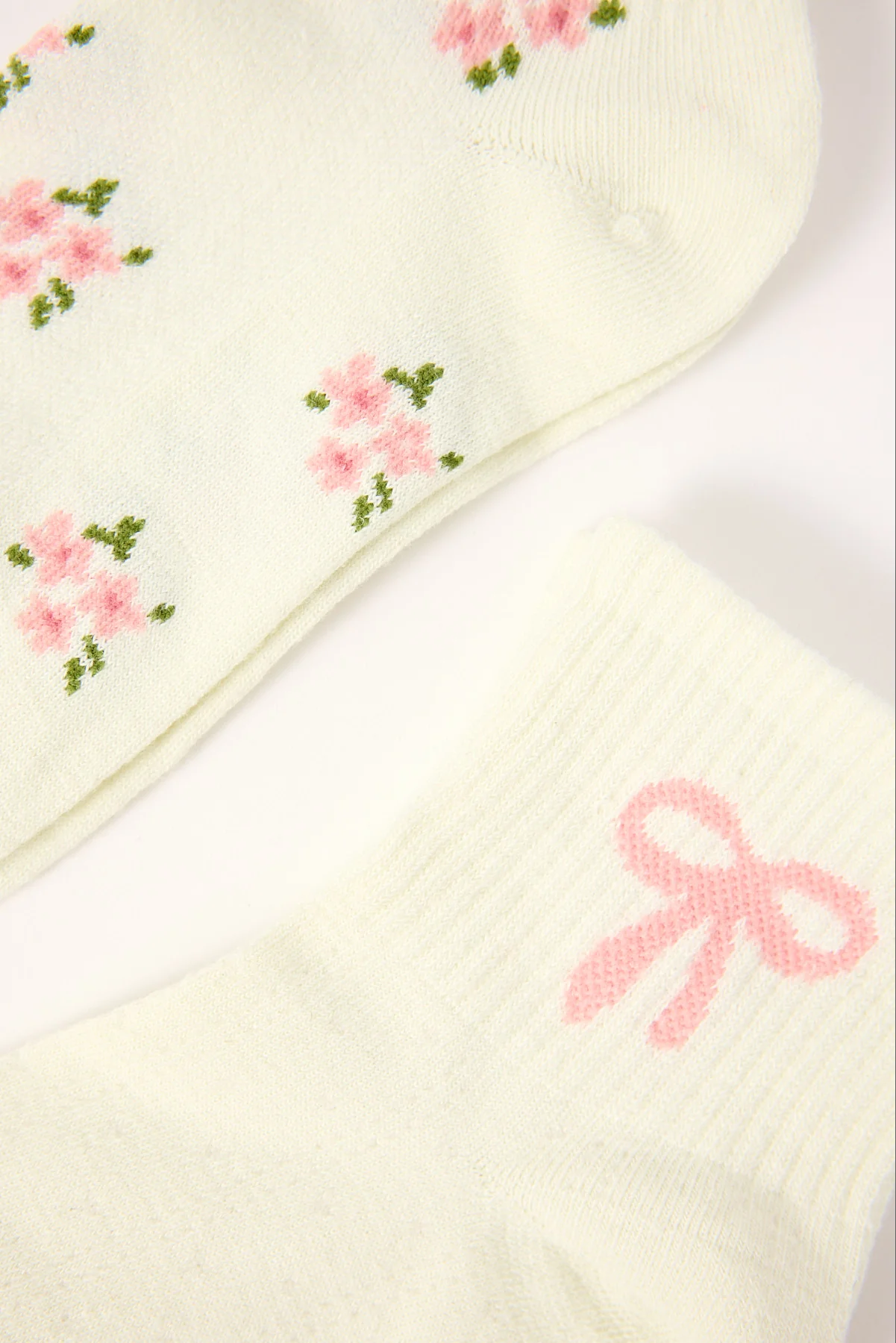 Token Daisy Bow Sock 2 Pack White - Image 2