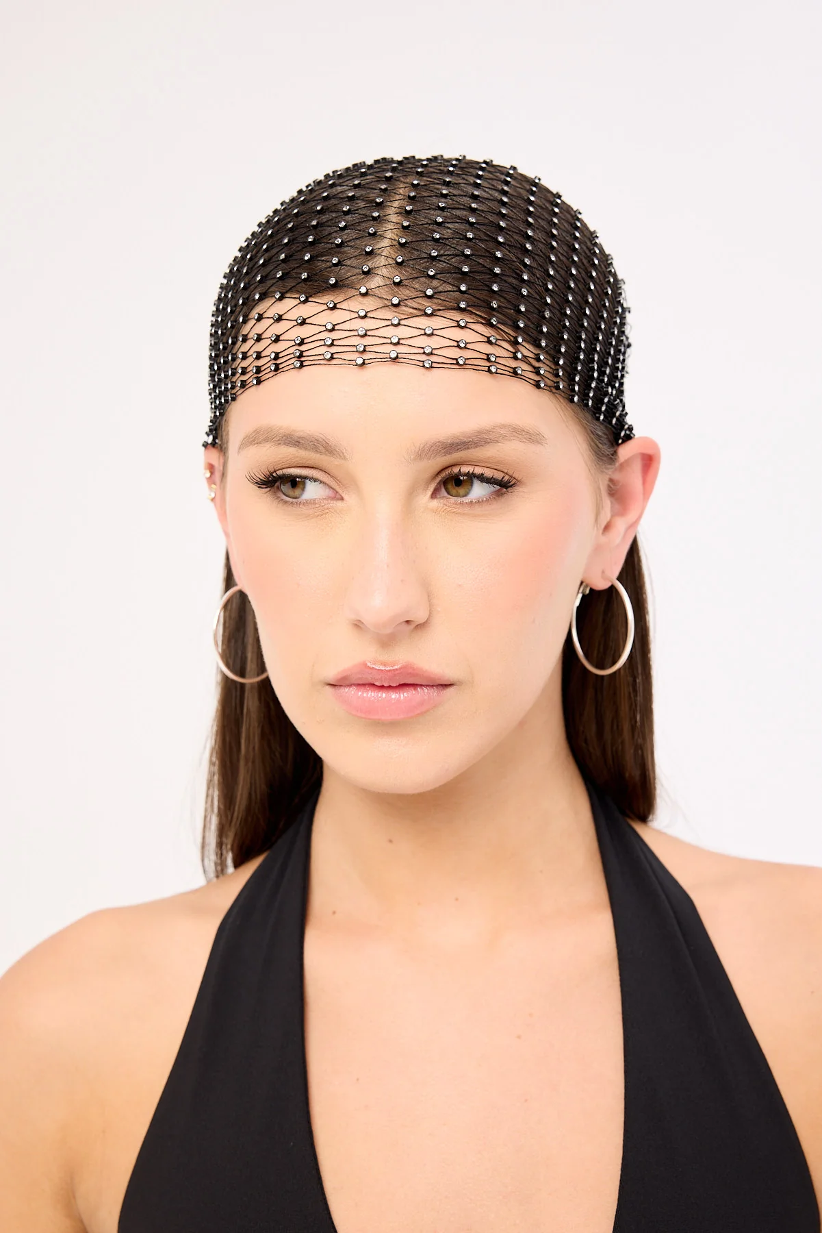 Token Diamante Head Scarf Black - Image 3