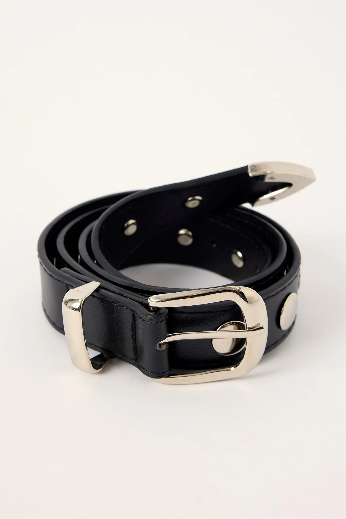 Token Distorted Flat Stud Belt Black - Image 2