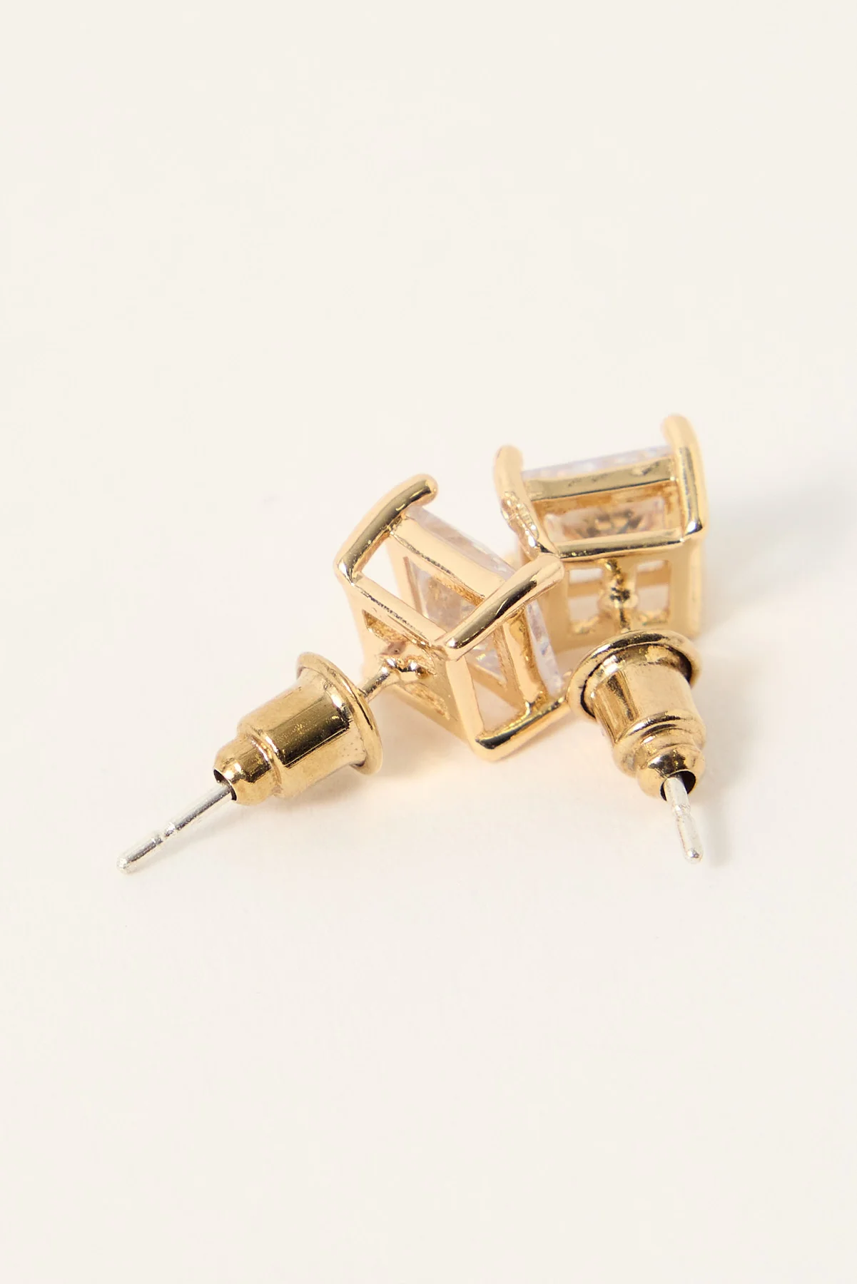 Token Eva Crystal Stud Earrings Gold - Image 2